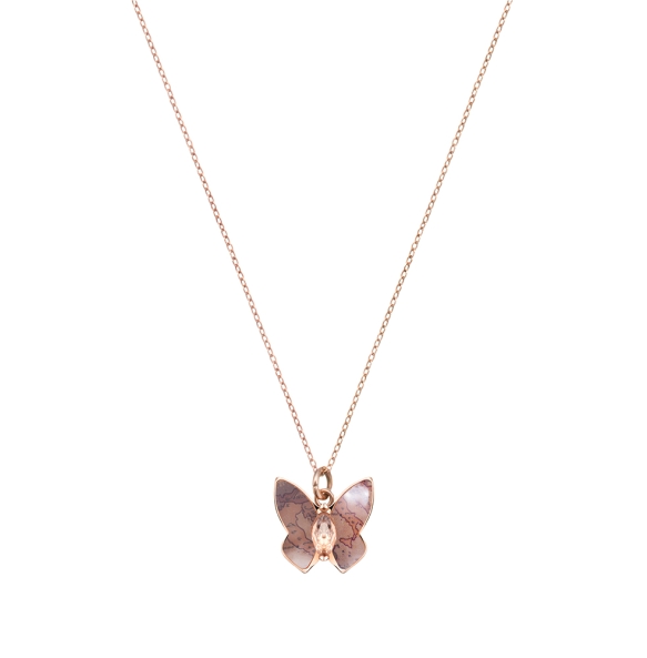 Κολιέ ALVIERO MARTINI 1A CLASSE Papillons necklace 1698714 Ροζ Χρυσό Κολιέ ALVIERO MARTINI 1A CLASSE Papillons necklace 1698714 Ροζ Χρυσό